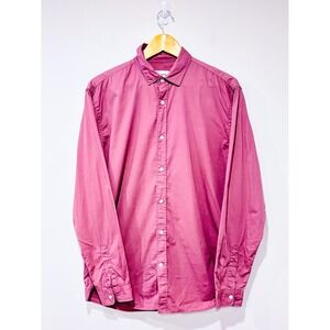 FRANK & OAK Mauve button-up shirt | Cotton casual | Medium